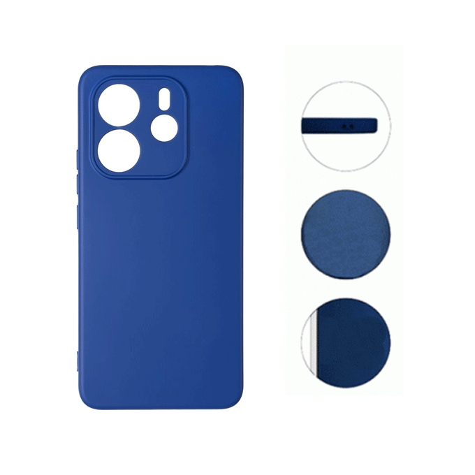 Soft HQ Back Cover For Xiaomi Redmi Note 14 4G - Color : Dark Blue
