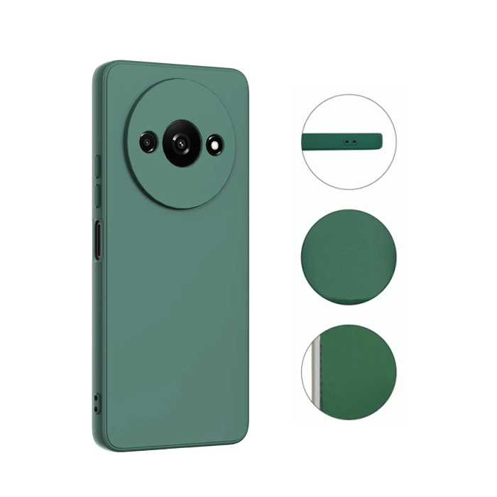 Soft HQ Back Cover For Xiaomi Redmi A3 - Color : Dark Green