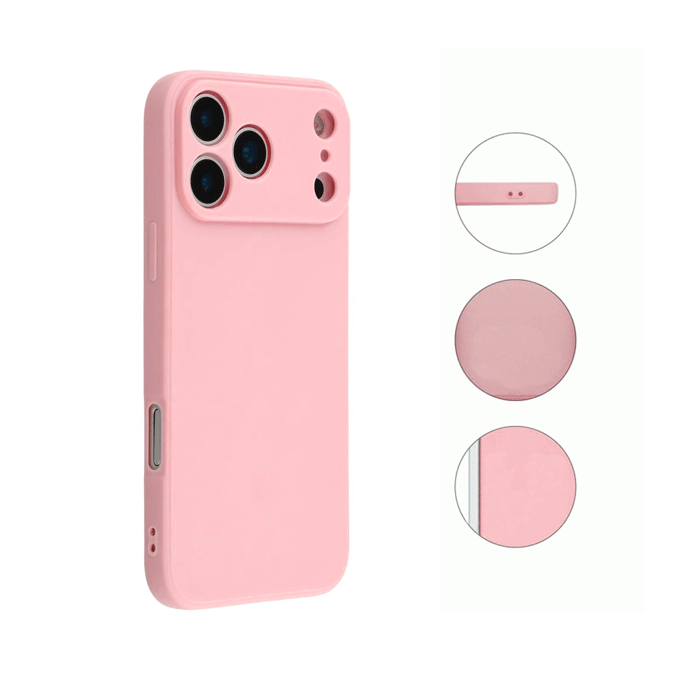 Soft HQ Back Cover For IPhone 17 Pro - Color : Pink