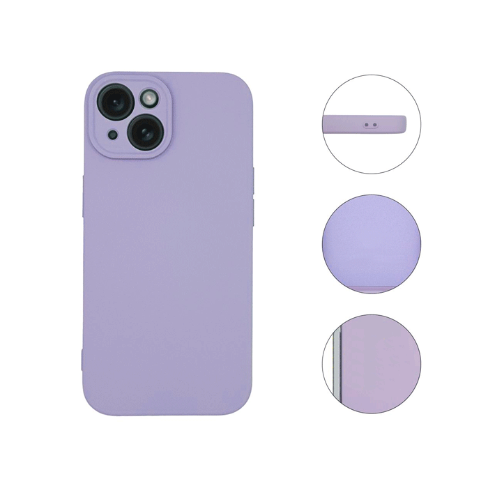Soft HQ Back Cover For IPhone 15 - Color : Purple