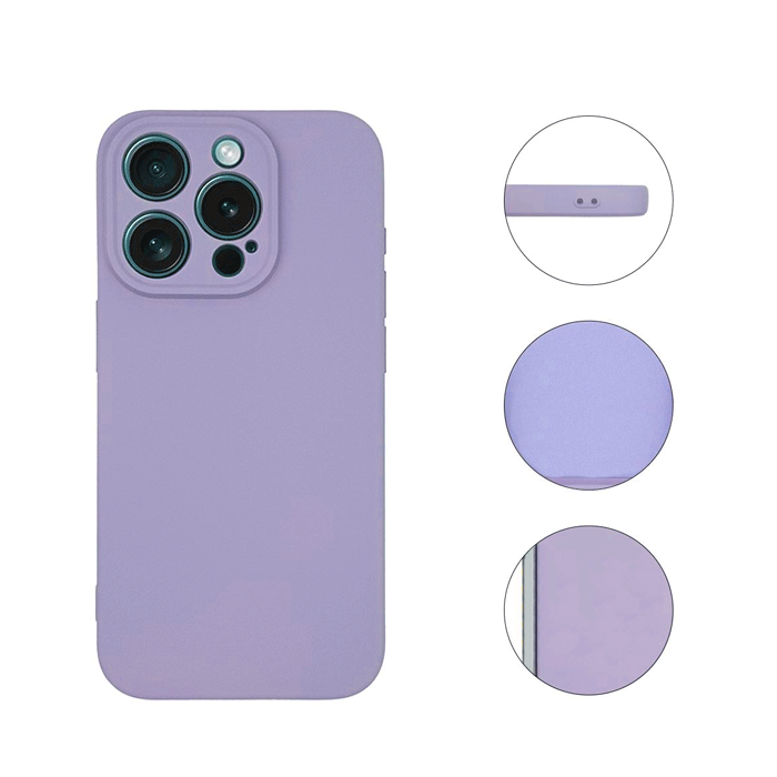 Soft HQ Back Cover For IPhone 16 Pro Max - Color : Purple