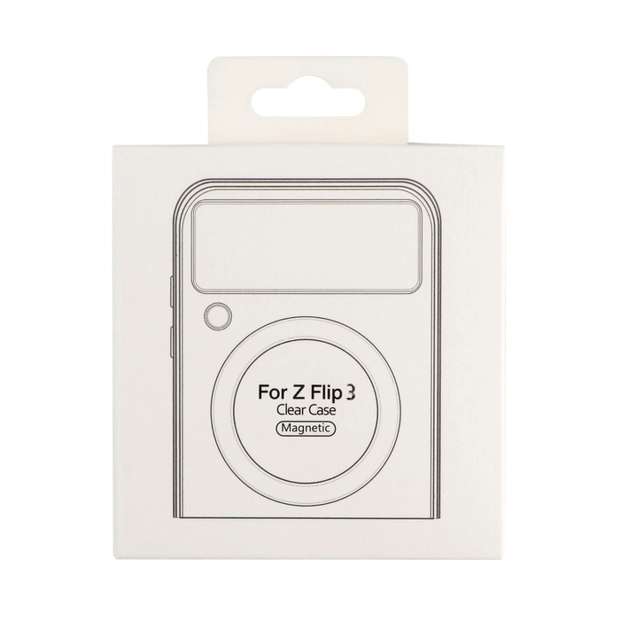 Magsafe Silicone Back Cover For Samsung Galaxy Z Flip 3 - Color : Clear