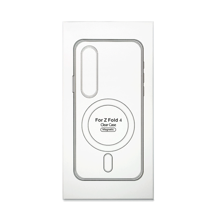 Magsafe Silicone Back Cover For Samsung Galaxy Z Fold 4 - Color : Clear